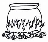 Cauldron Witch Pages Template Coloring Sheet Halloween sketch template