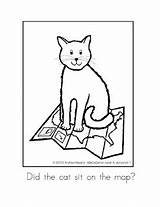Sit Did Cat Coloring sketch template