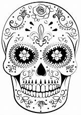 Mindfulness Skulls sketch template