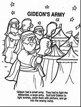Gideon Coloring Bible Pages Story Kids Printable Sheets Stories Activities School Sunday Activity Preschool Army Colouring Children Lessons Color Getcolorings sketch template