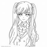 Coloring Yandere Simulator sketch template