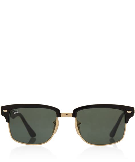 ray ban black clubmaster square sunglasses in black for men lyst