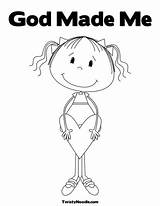 God Coloring Made Pages Special Am People Printable Colouring Bible Color Created Kids Activities Print Preschool Crafts Sheets Printablee Loves sketch template