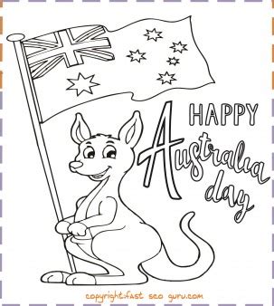 happy australia day coloring pages  kids coloring pages printable