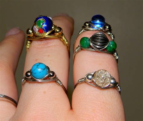 amuse  write  wire wrapped rings