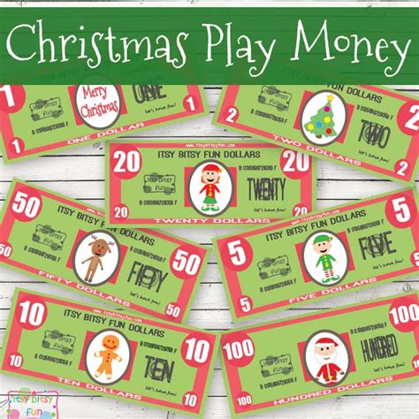 christmas printable play money itsybitsyfuncom