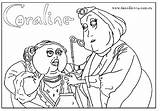 Coraline Coloring Pages Books sketch template