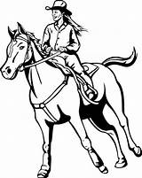 Cowgirl Cowboy Reiterin Ausmalbilder Pferde Bronc Pferd Horseback Ausmalbild Rein Coloriage Cheval Malen Getdrawings sketch template