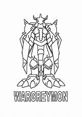 Digimon Kleurplaten Coloriages Kleurplaat Animaatjes Wargreymon sketch template