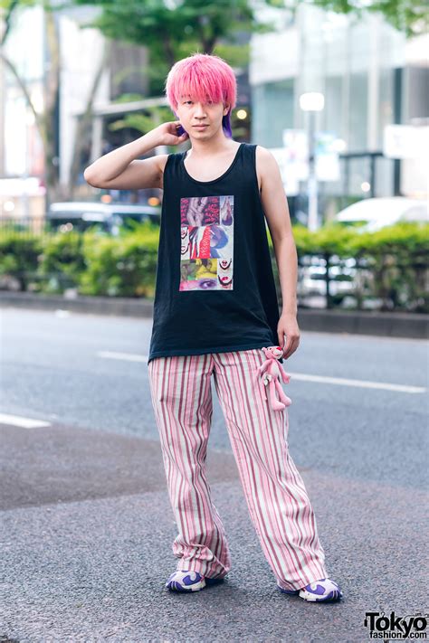 Tokyo Guys Pink Styles W Champion Comic Strip Shirt