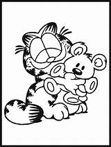 Garfield Coloring Bear Pooky Pages Pookie Print sketch template