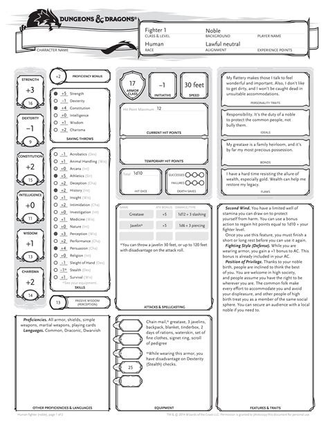Dungeons And Dragons Reveals Its Latest Character Sheet