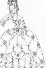 Rococo Rose Pearl Deviantart Coloring sketch template