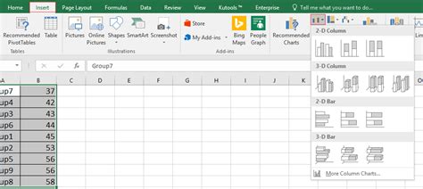 create  chart  ranking order  excel