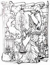 Wizard Merlin Enchanteur Colorear Miti Colouring Complexe Myths Legends Coloriages Leggende Leyenda Adulti Legenden Mythen Justcolor Leyendas Mitos Malbuch Adulte sketch template