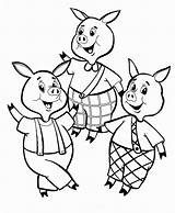 Pigs Coloringtop sketch template