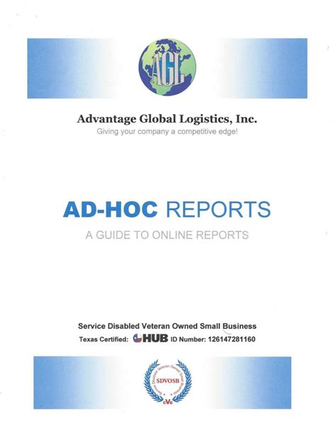 ad hoc reports