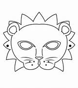 Masken Ausdrucken Maske Vorlagen Fasching Karneval Tiermasken Ausmalen Löwe Deavita sketch template