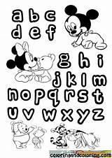 Coloring Mickey Mouse Alphabet sketch template