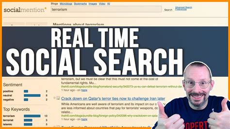 real time social search  social mention youtube