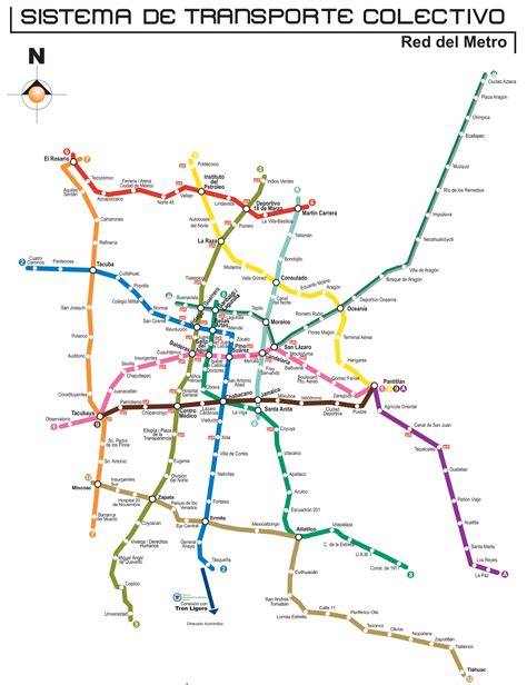 map  mexico city metro subway underground tube stations lines