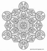 Coloring Pages Mandala Anxiety Metatron Adult Colouring Drawing Noel sketch template