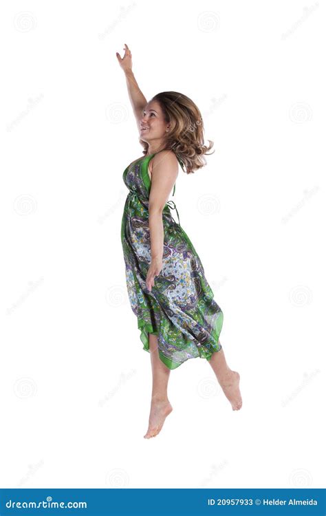 happy woman dancing stock  image