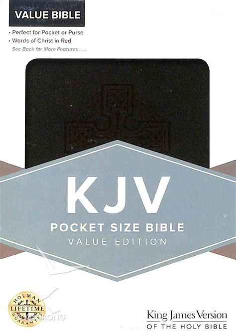 kjv pocket size bible black koorong