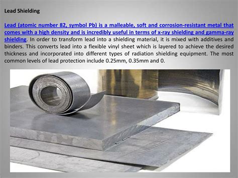 types  radiation shielding materials powerpoint