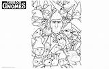 Coloring Pages Gnomes Sherlock Characters Printable Kids sketch template