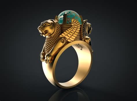 persian ring rings gents ring vintage jewelry