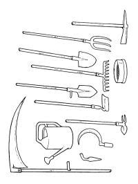 garden tools coloring page funny coloring pages