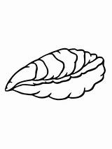Oyster Ostrica Mussel Designlooter Stampare sketch template