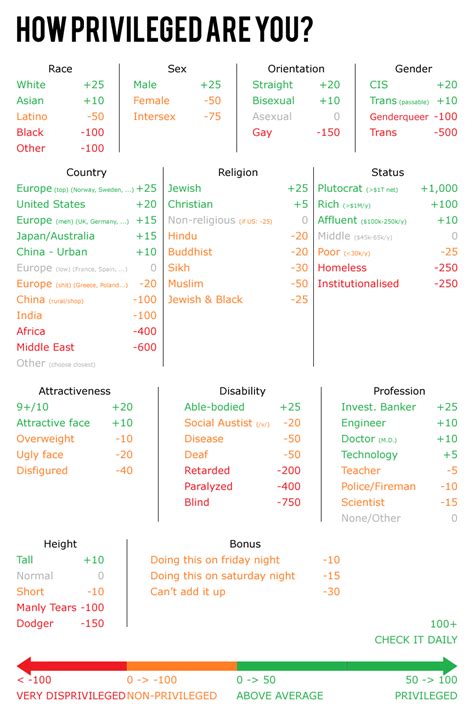 privilege rating scale check your privilege know your meme