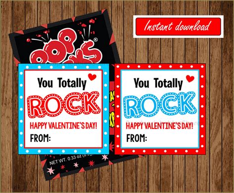 rock valentines day cards printable pop rocks etsy uk