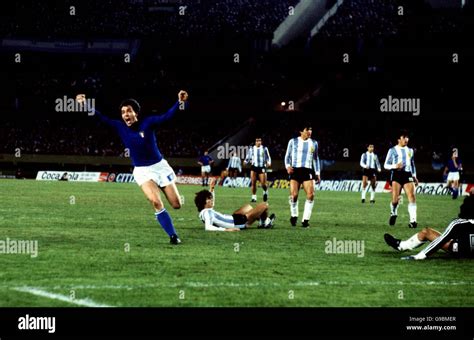 Soccer World Cup Argentina 1978 Group 1 Italy V Argentina Stock