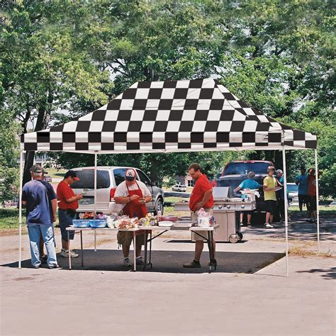shelterlogic pop     truss pro canopy  checkered flag cover