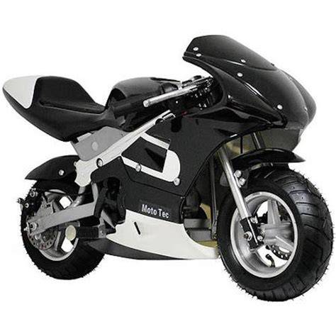 mototec cc  stroke gas powered pocket bike mini motorcycle black