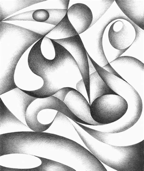 abstract pencil drawings