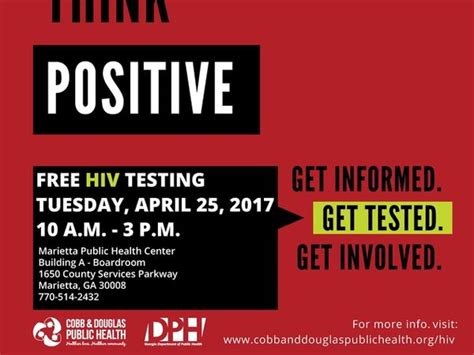 know your status with cobb and douglas public health on april 25 free