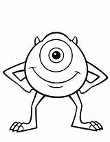 Mike Wazowski Inc Monsters Coloring Monster Pages Drawing Eyed Color Baby Disney Para Drawings Dibujos Boo Cradle Printable Kidsplaycolor Easy sketch template