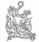 Dragon Coloring Pages Adult Printable Print Colouring Adults Dragons Item Drawing Gif Fairy Cute sketch template