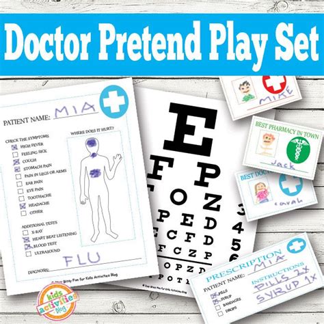 doctor pretend play kids printables dramatic play preschool doctor
