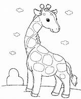 Coloring Giraffe Animals Pages Baby Printable Animal Kids Print Pair Color Cartoon Cute Zoo Jungle Sheets Drawings Colouring Giraffes Line sketch template