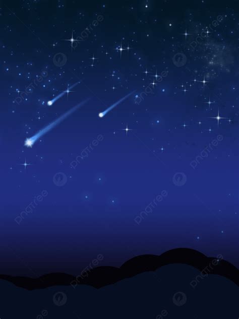 background pemandangan malam  indah  bintang jatuh meteor