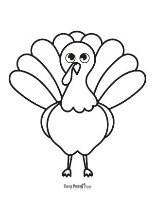 turkey coloring pages  printable coloring pages easy peasy  fun