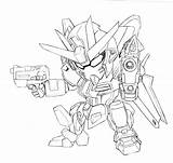 Gundam Chibi Mewarnai Robot วาด ยนต นท จาก sketch template