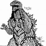 Godzilla Mechagodzilla Kiryu Goji Ghidorah Colorear Getdrawings Monsterverse Muto Malvorlage Dazu Malvorlagen Ius sketch template