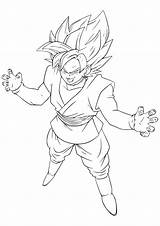 Goku Dragonball Saiyan sketch template