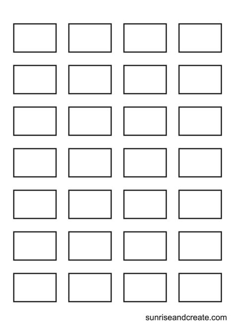 printable rectangle templates includes   sizes